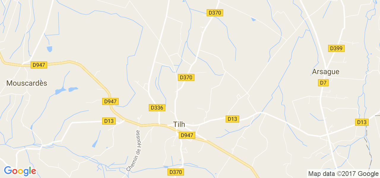 map de la ville de Tilh