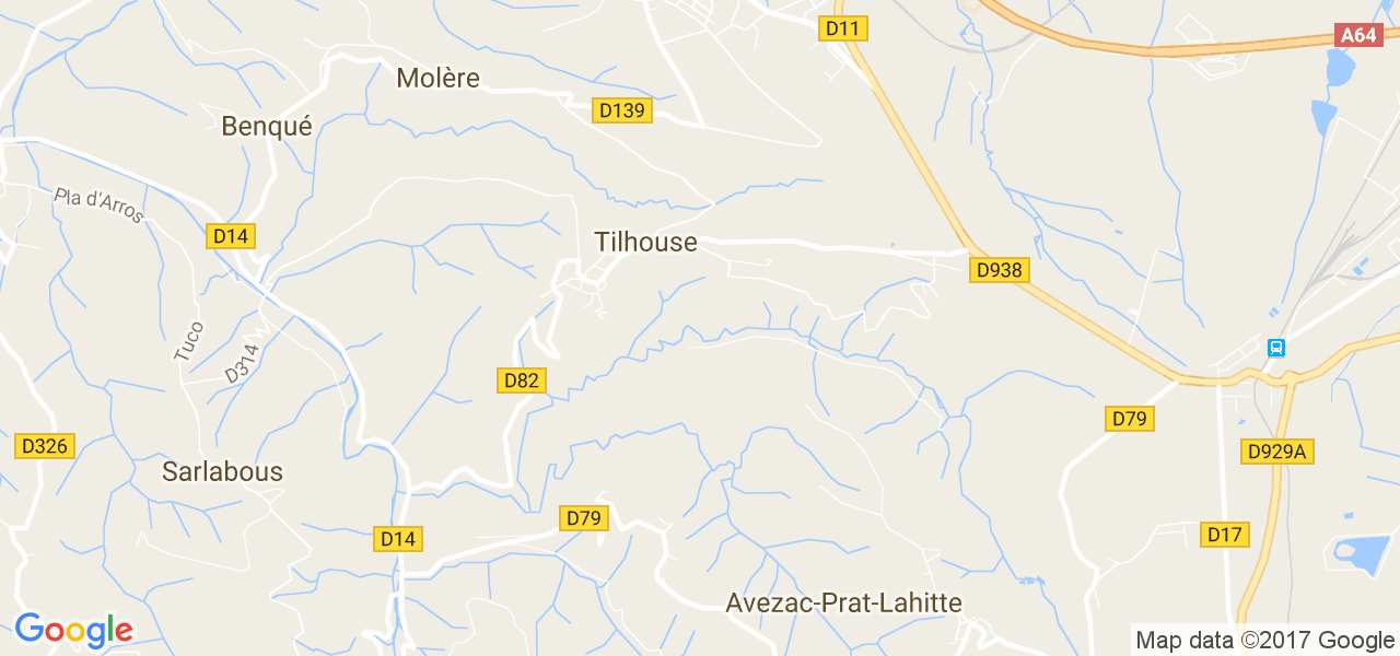 map de la ville de Tilhouse