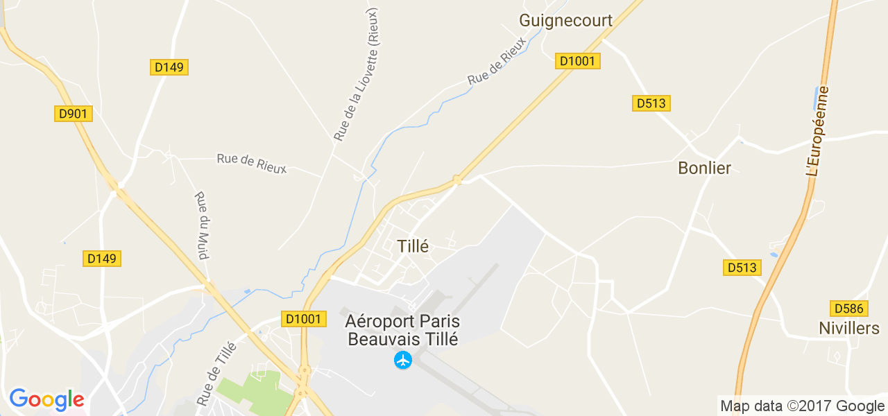 map de la ville de Tillé