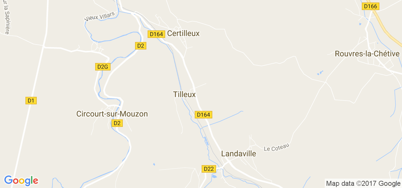 map de la ville de Tilleux