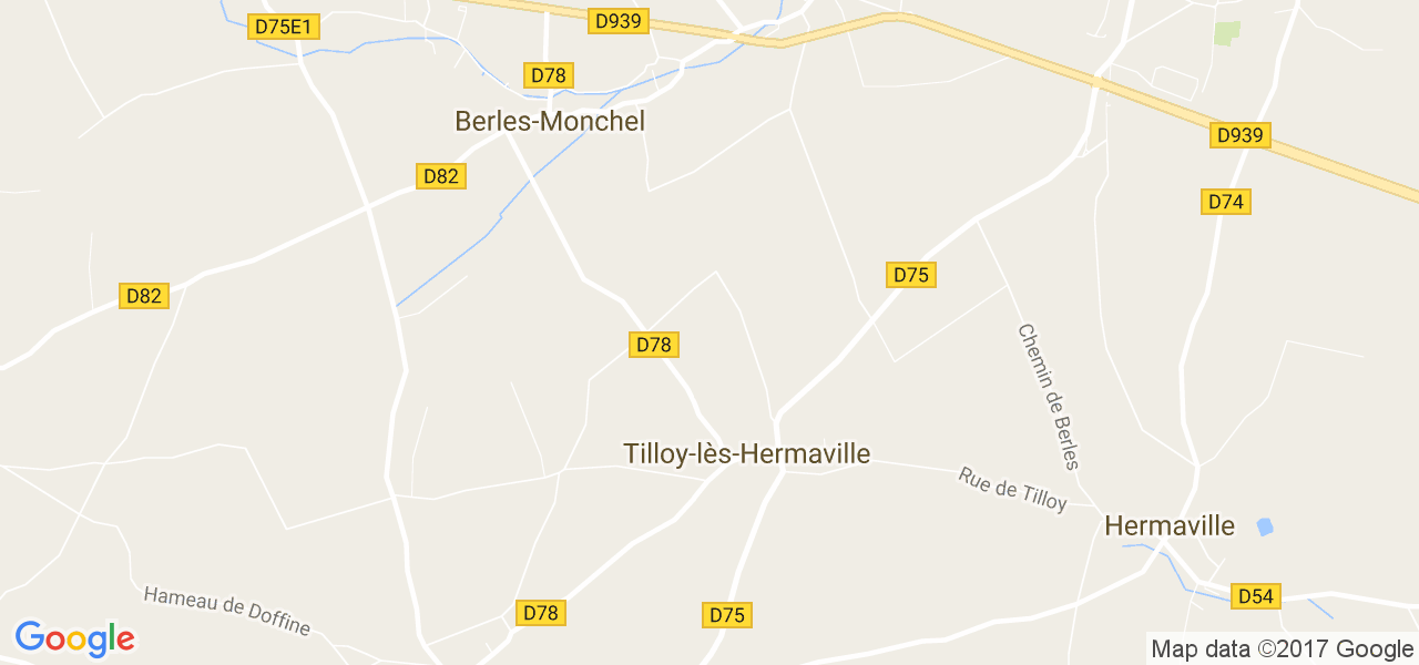 map de la ville de Tilloy-lès-Hermaville