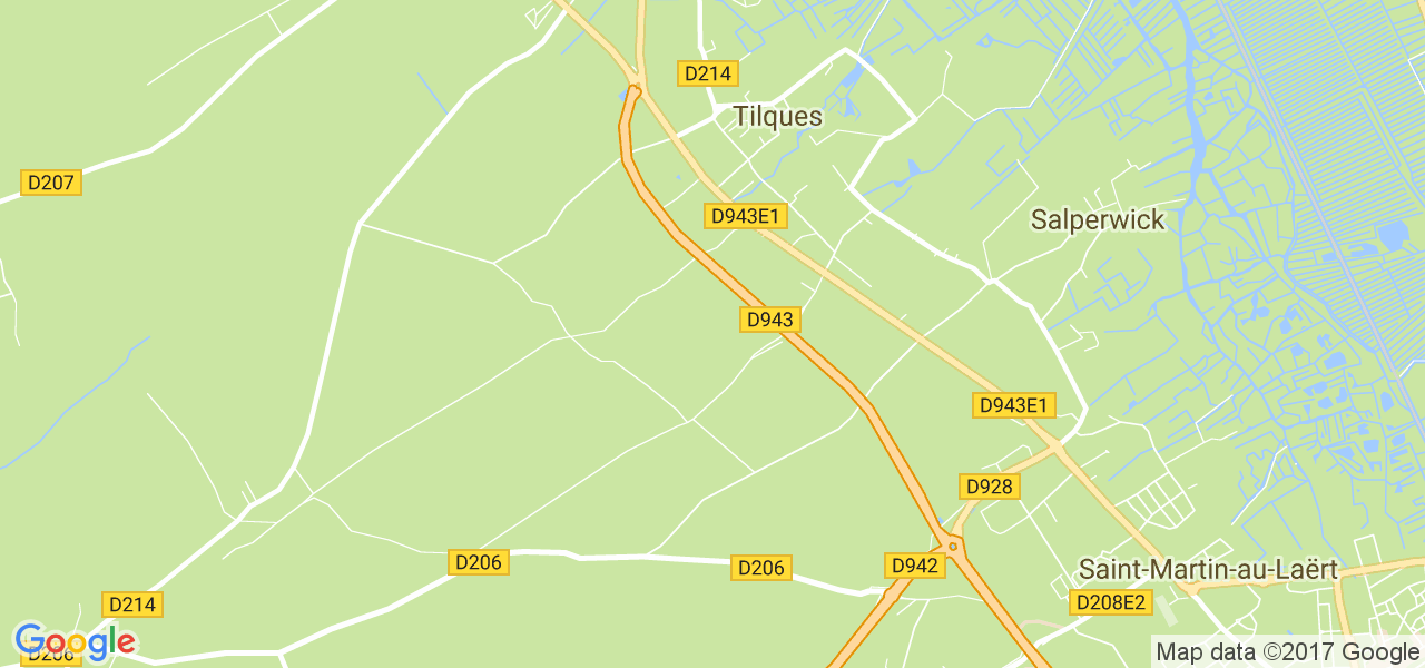 map de la ville de Tilques