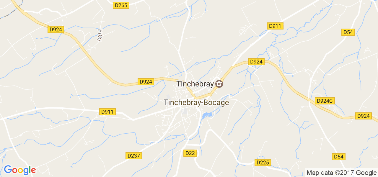 map de la ville de Tinchebray