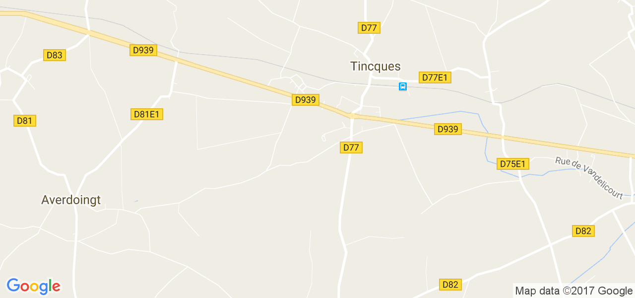 map de la ville de Tincques