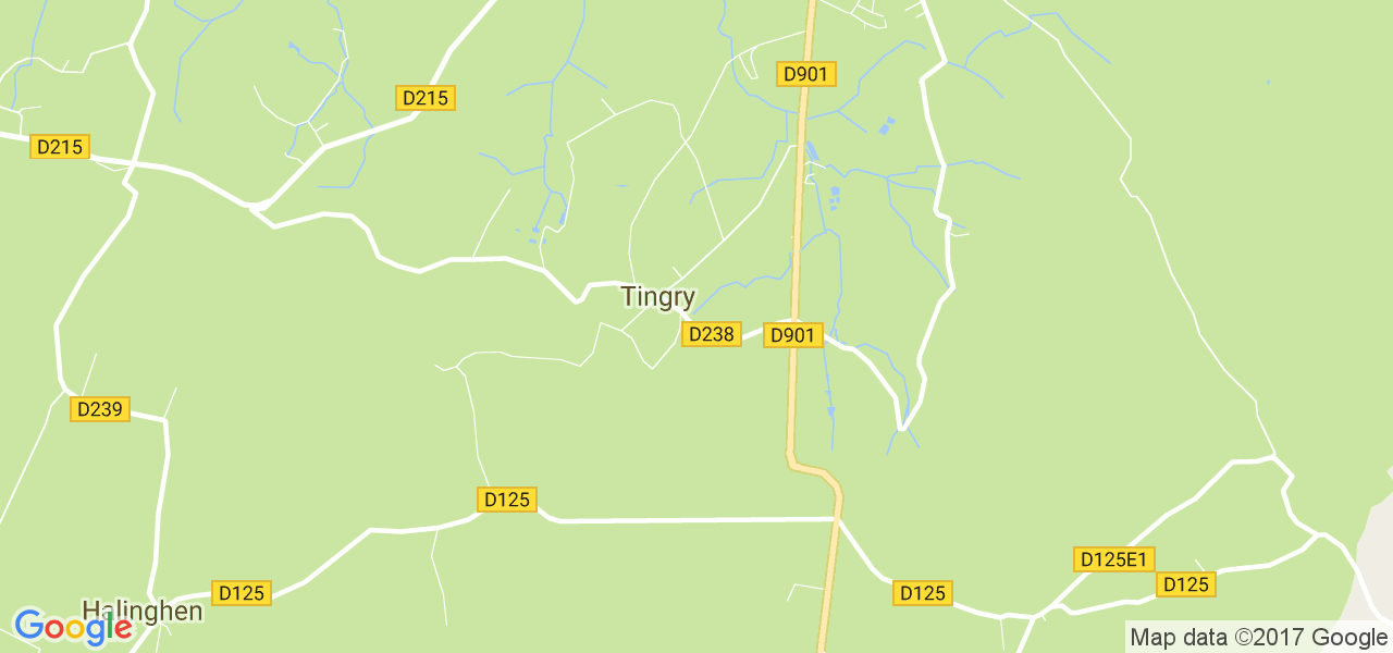 map de la ville de Tingry