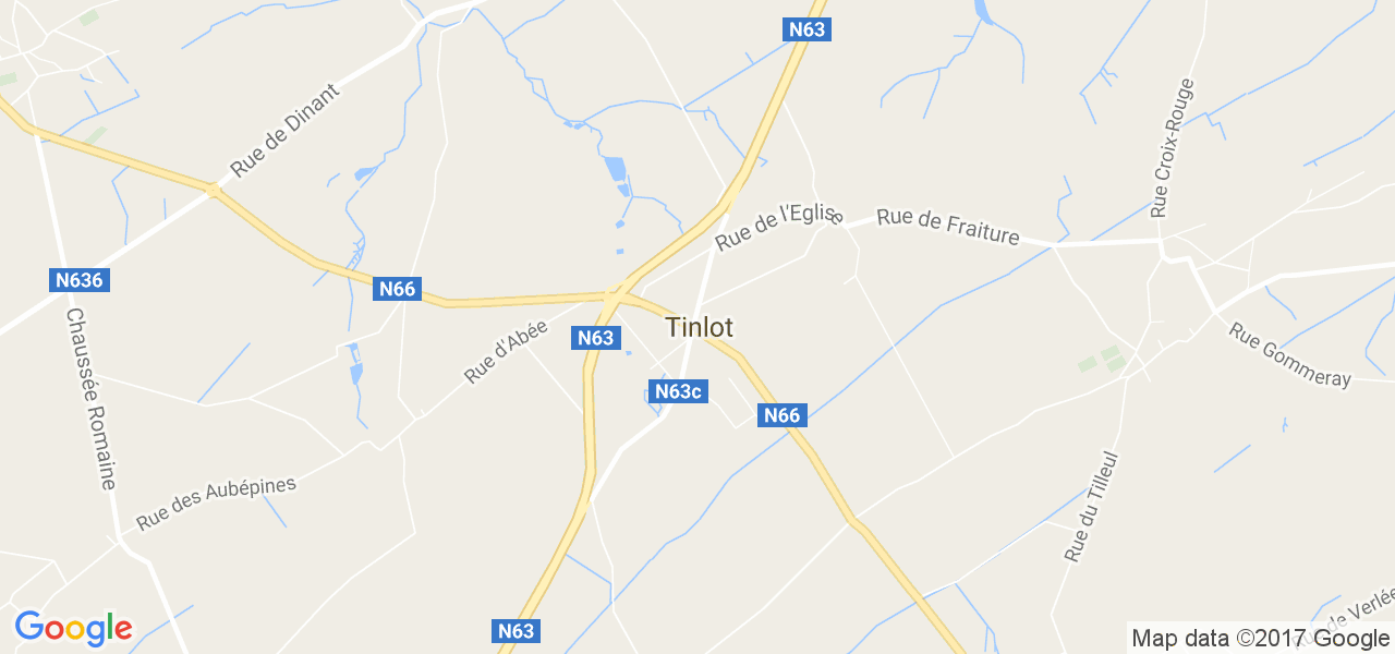 map de la ville de Tinlot