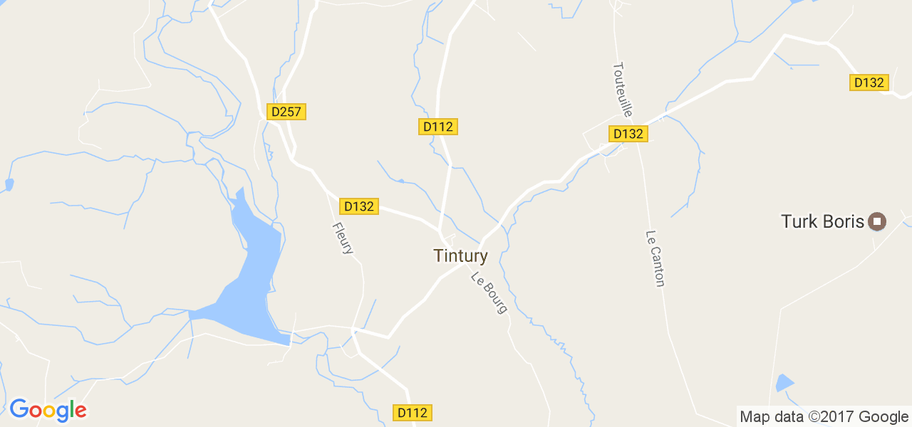 map de la ville de Tintury