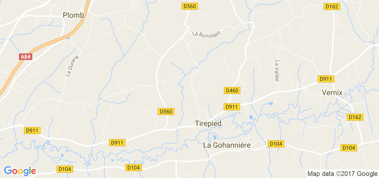 map de la ville de Tirepied