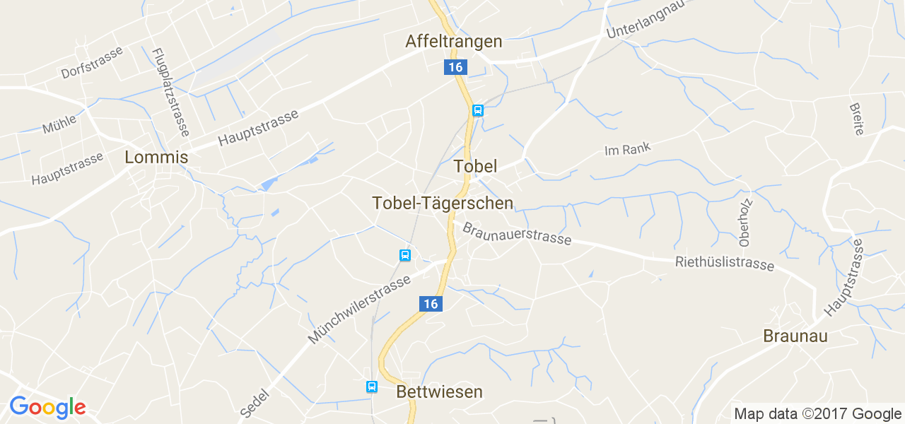 map de la ville de Tobel-Tägerschen