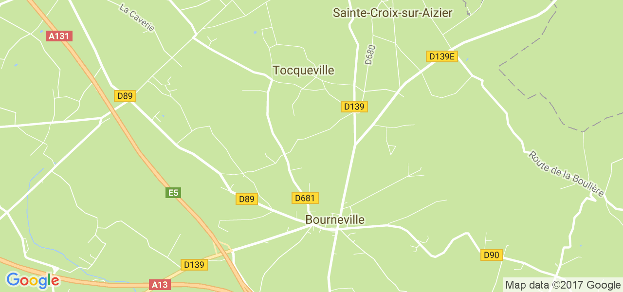 map de la ville de Tocqueville