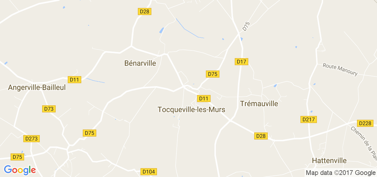 map de la ville de Tocqueville-les-Murs