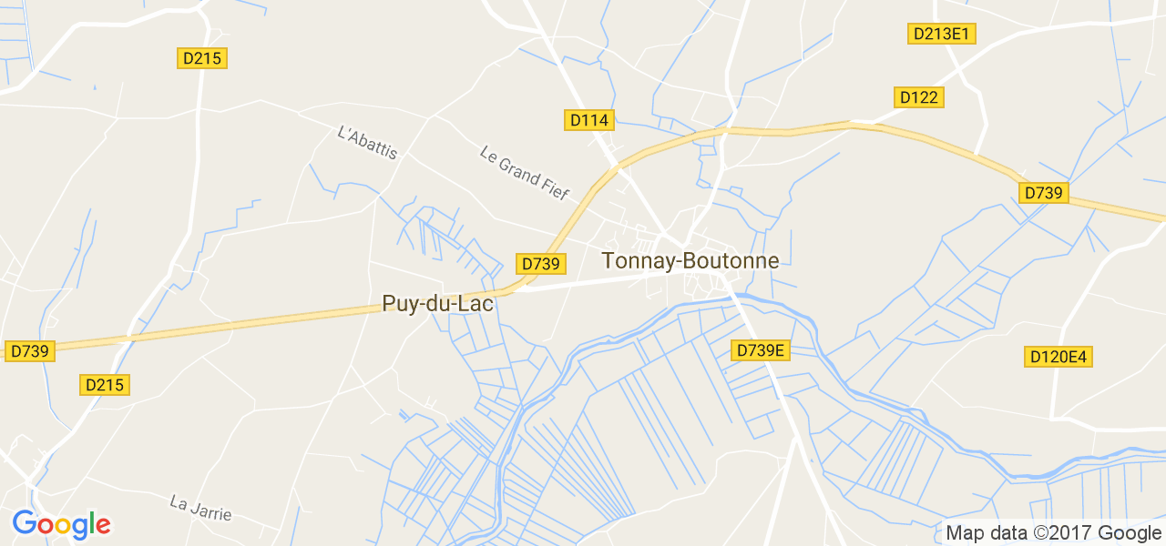 map de la ville de Tonnay-Boutonne