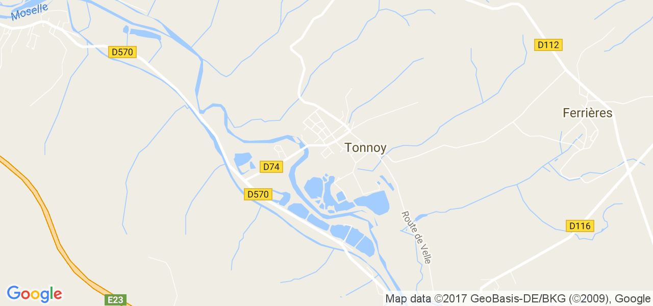 map de la ville de Tonnoy