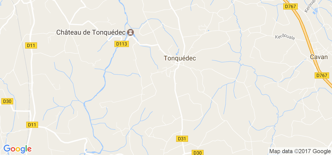 map de la ville de Tonquédec