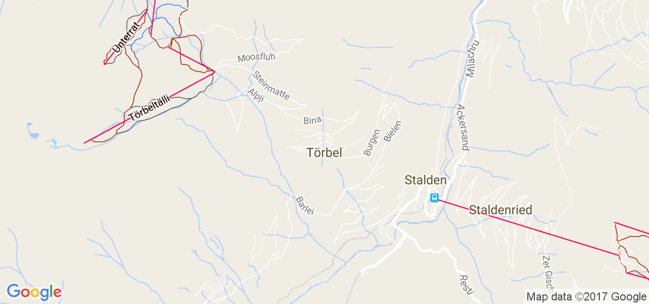 map de la ville de Törbel