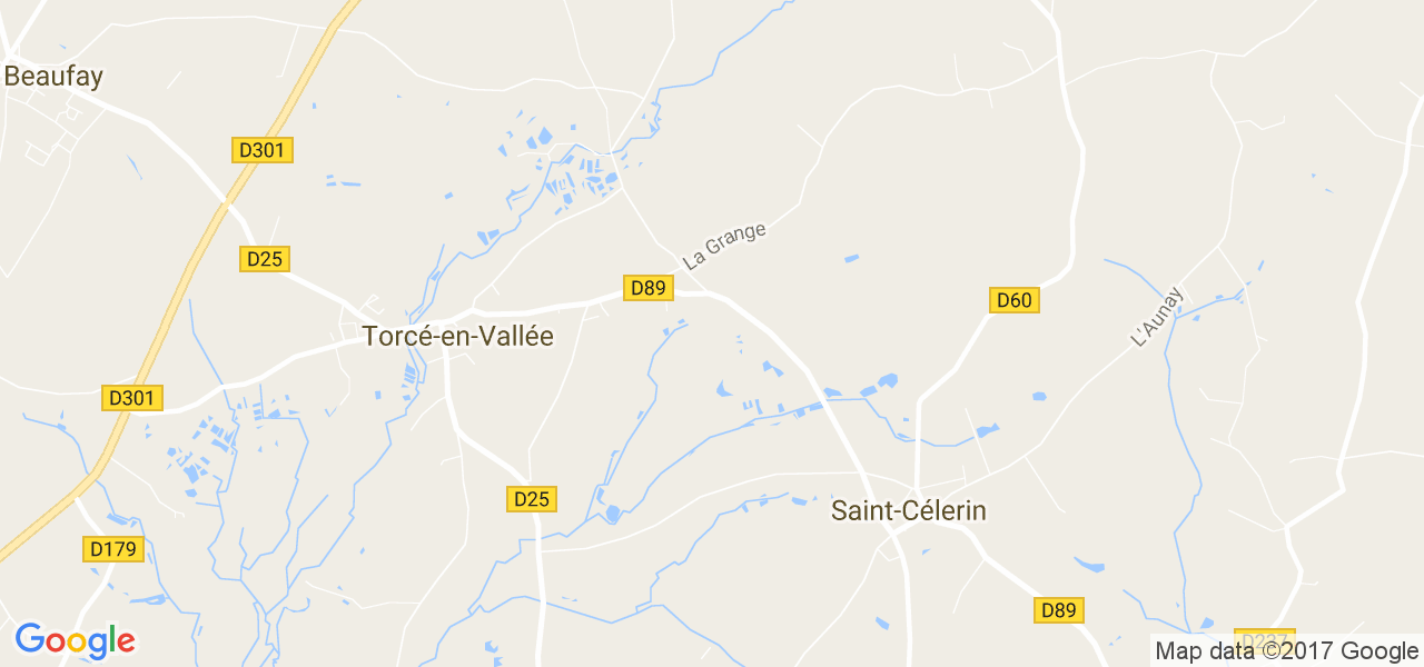 map de la ville de Torcé-en-Vallée