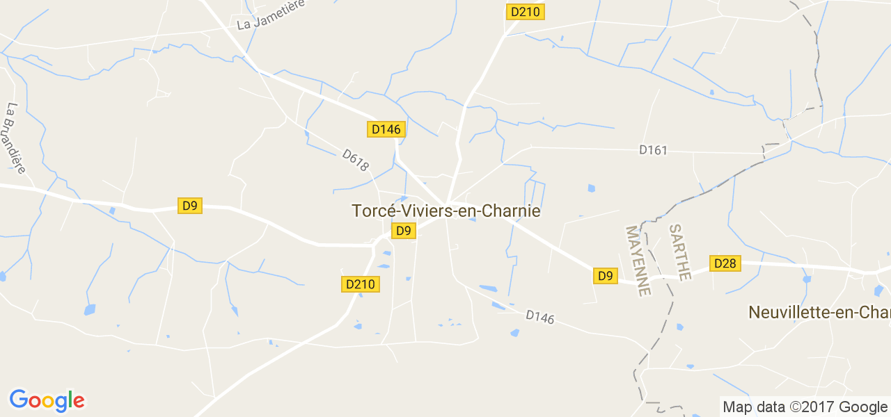 map de la ville de Torcé-Viviers-en-Charnie