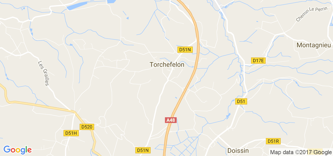 map de la ville de Torchefelon