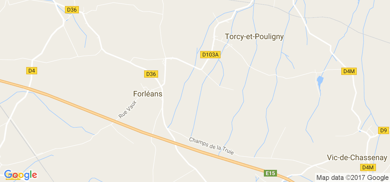 map de la ville de Torcy-et-Pouligny