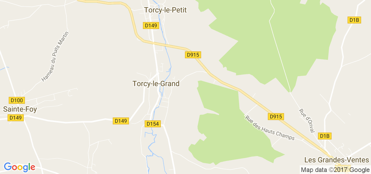map de la ville de Torcy-le-Grand
