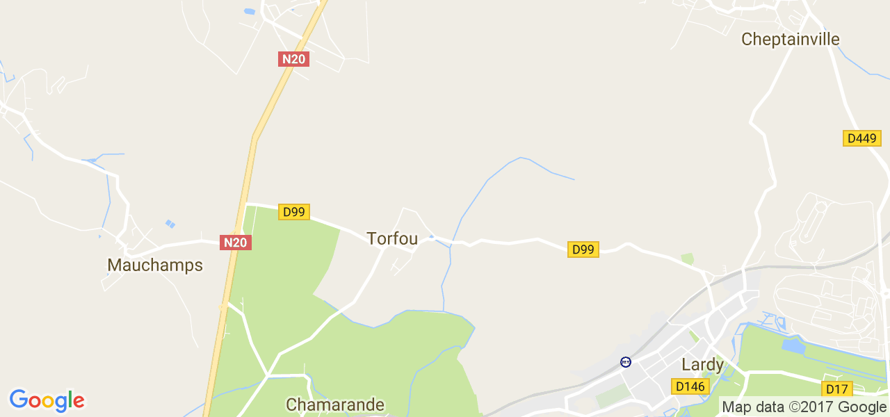 map de la ville de Torfou