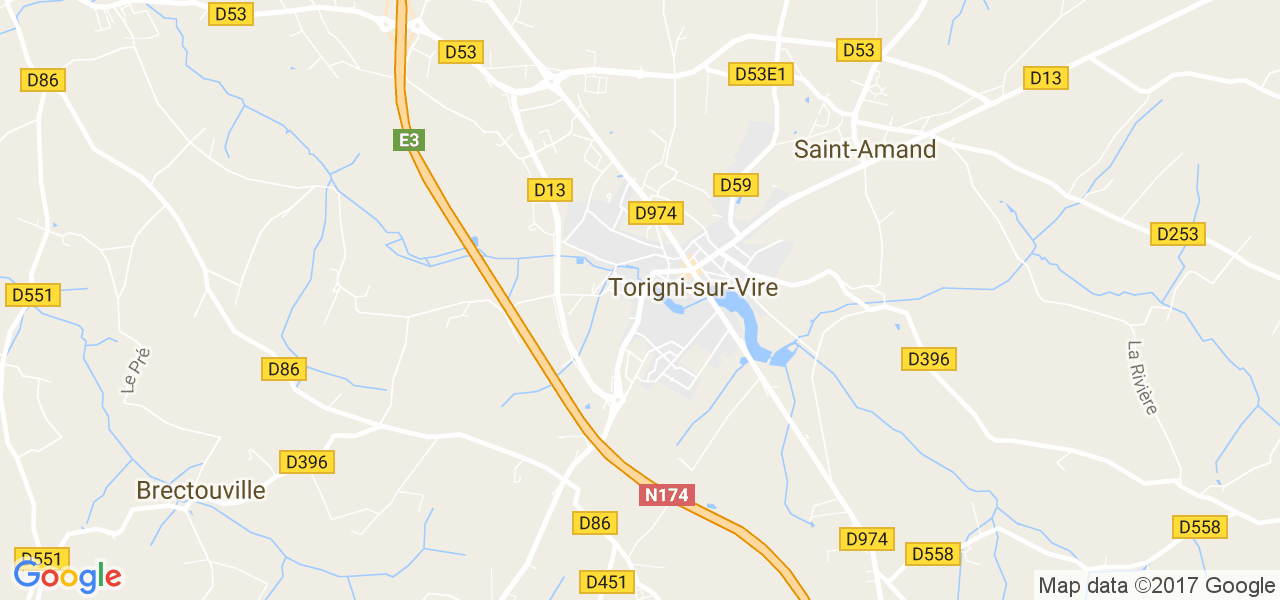 map de la ville de Torigni-sur-Vire