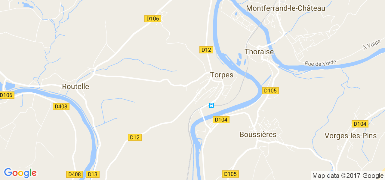 map de la ville de Torpes