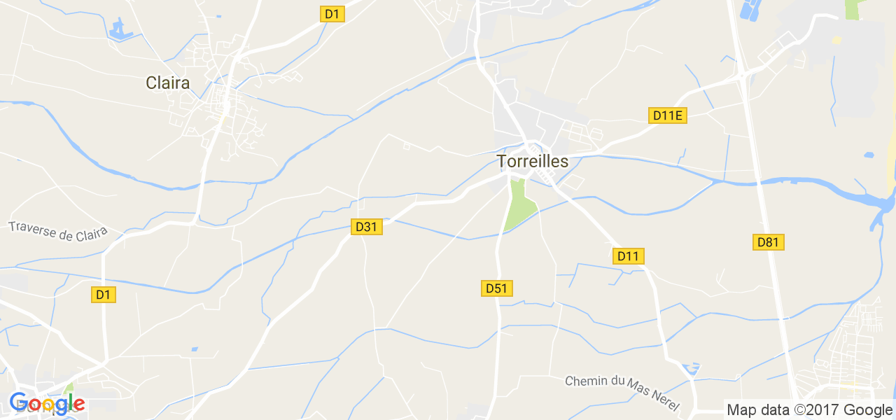 map de la ville de Torreilles