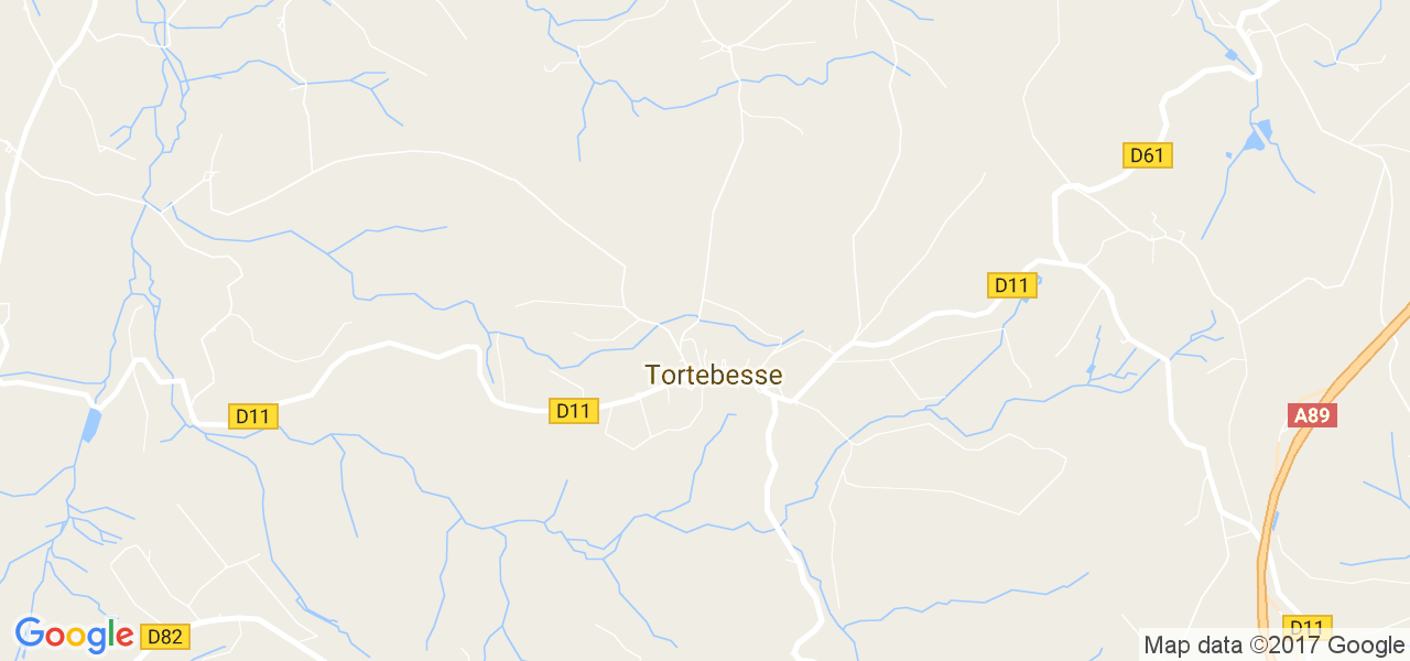 map de la ville de Tortebesse