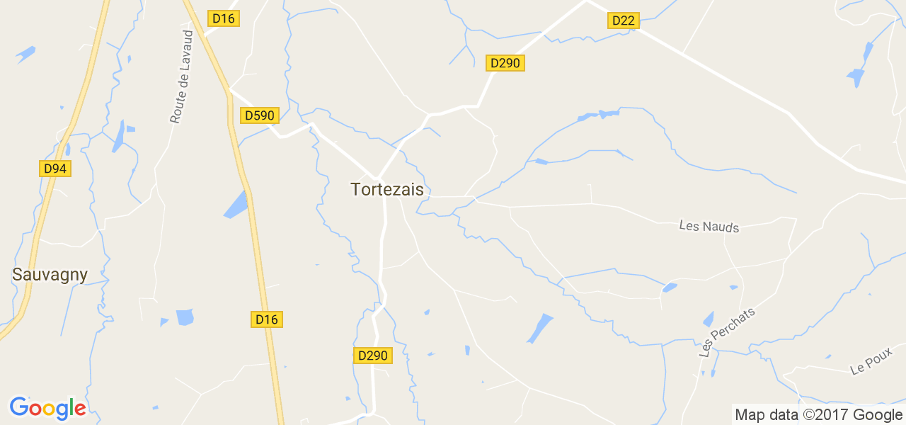 map de la ville de Tortezais