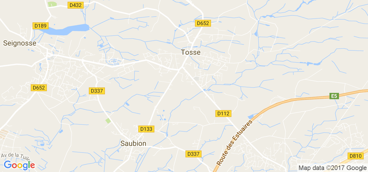 map de la ville de Tosse