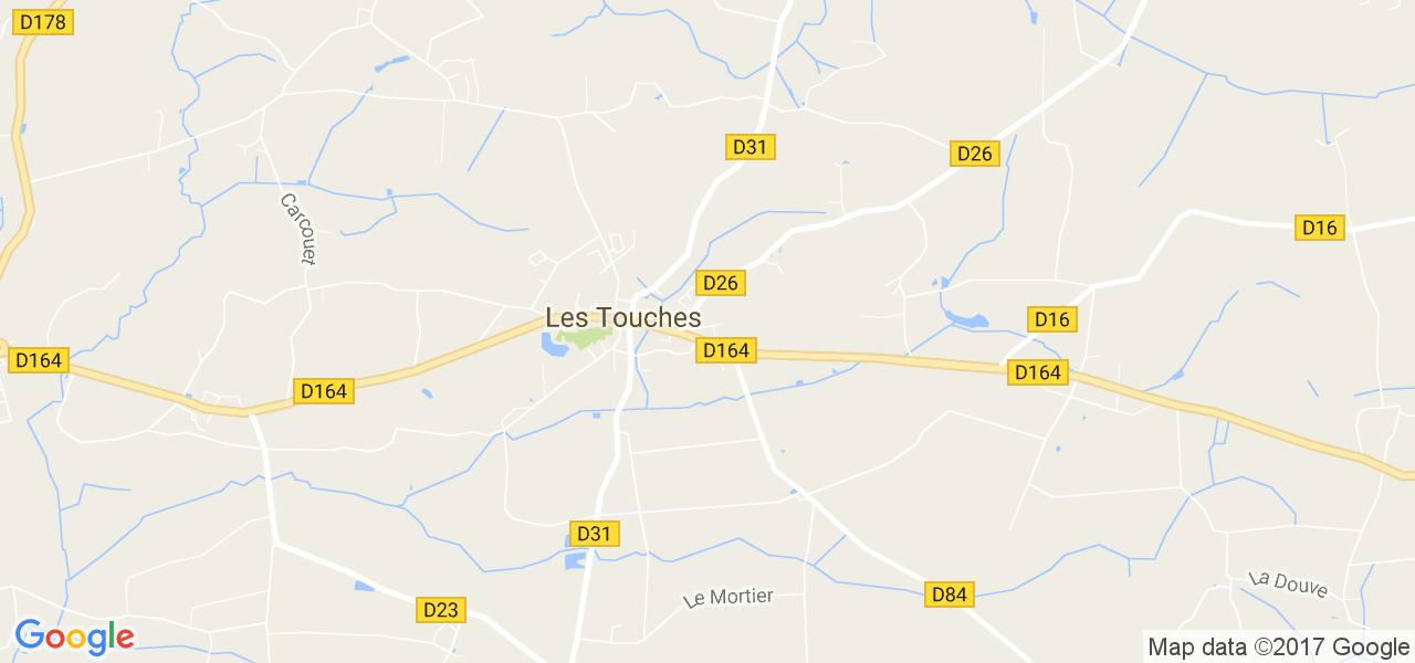 map de la ville de Touches