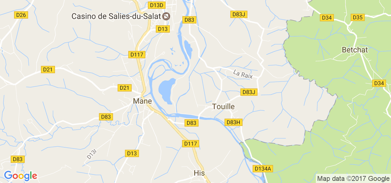 map de la ville de Touille