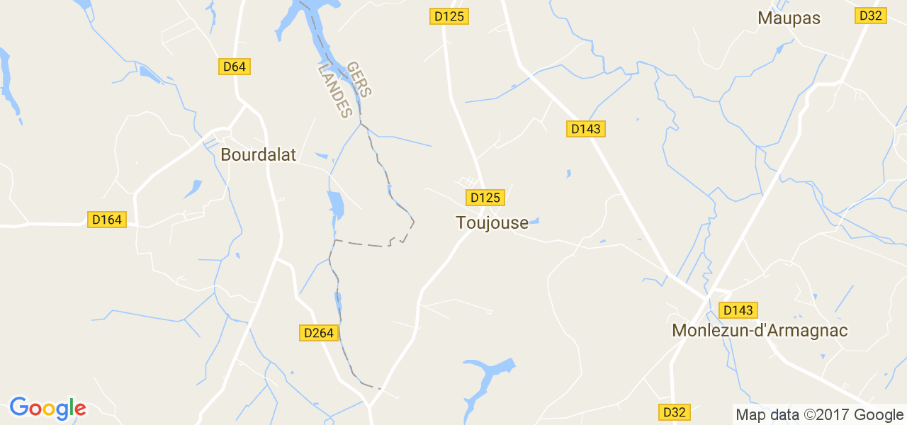 map de la ville de Toujouse