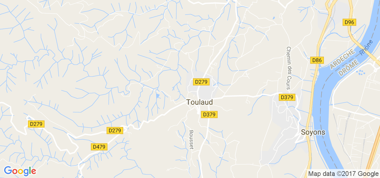 map de la ville de Toulaud