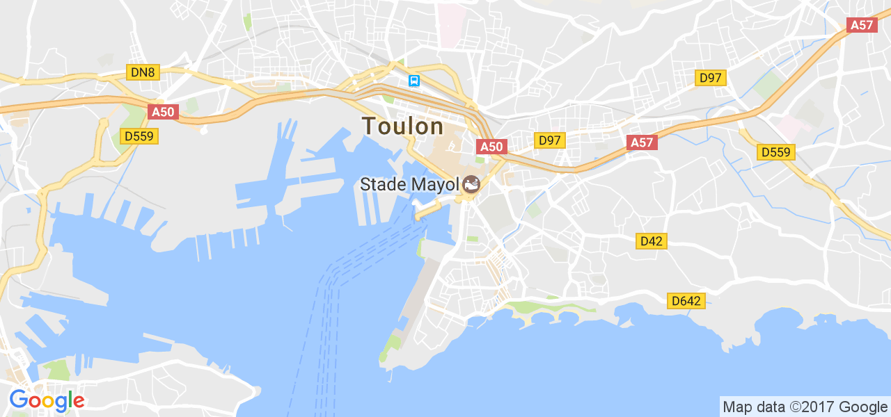 map de la ville de Toulon