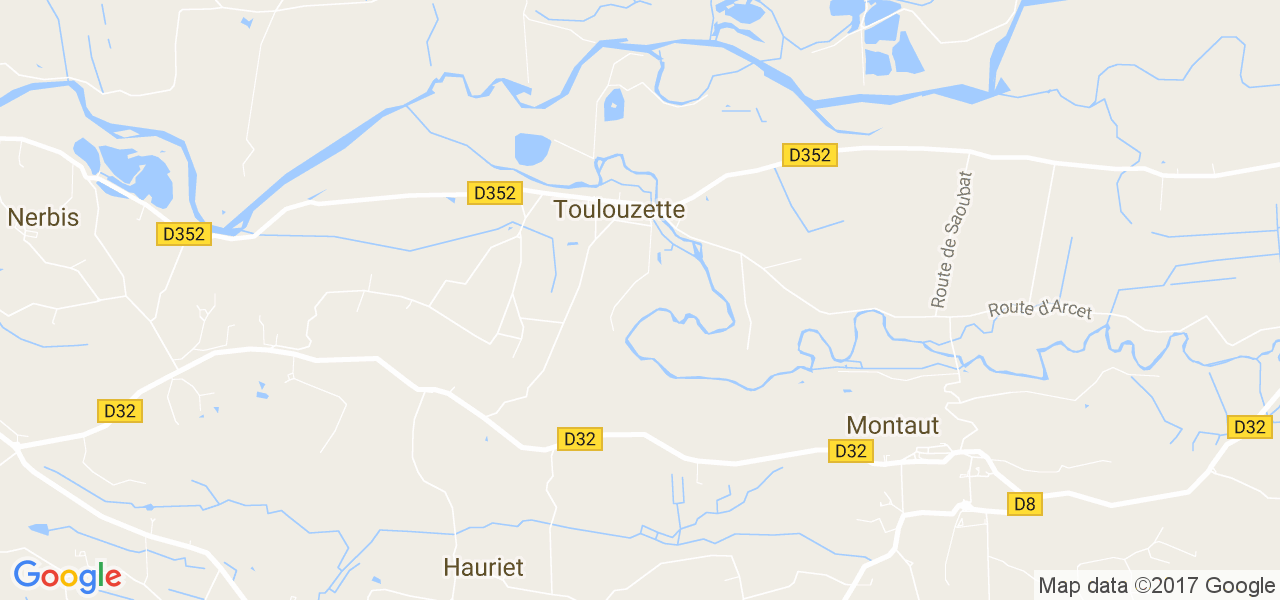 map de la ville de Toulouzette