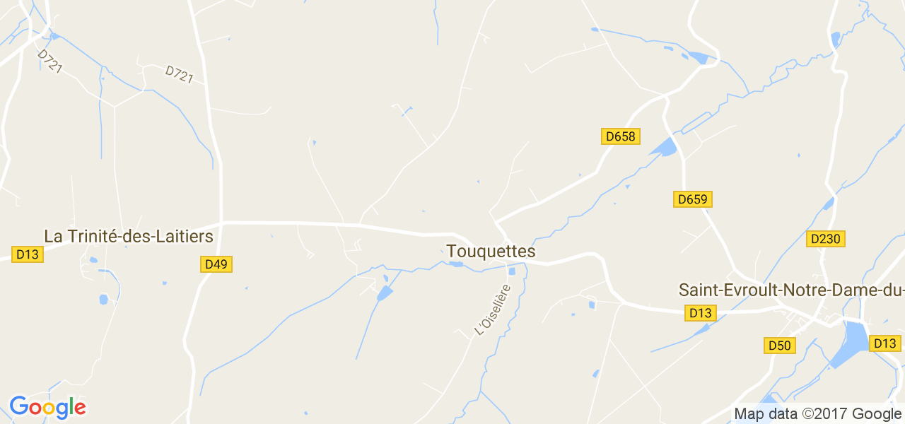 map de la ville de Touquettes