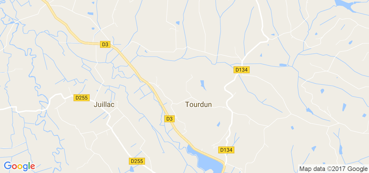 map de la ville de Tourdun