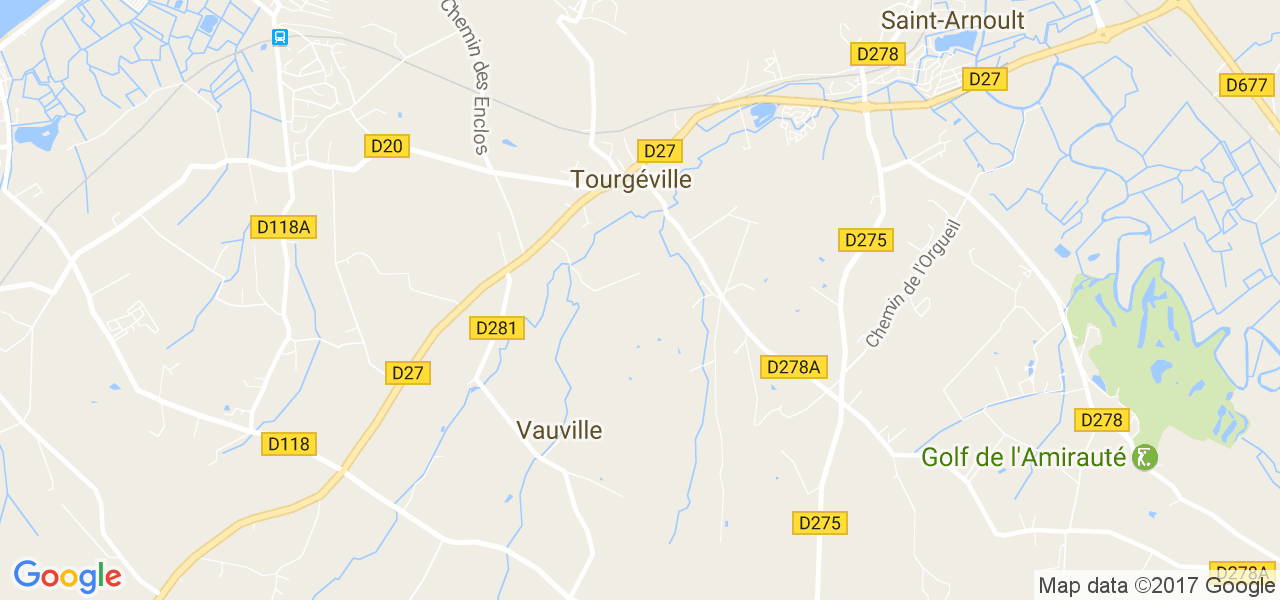 map de la ville de Tourgéville