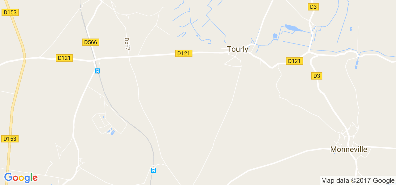 map de la ville de Tourly