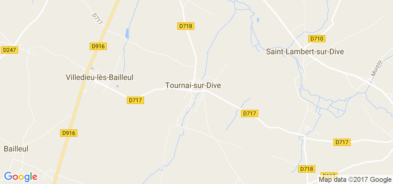 map de la ville de Tournai-sur-Dive