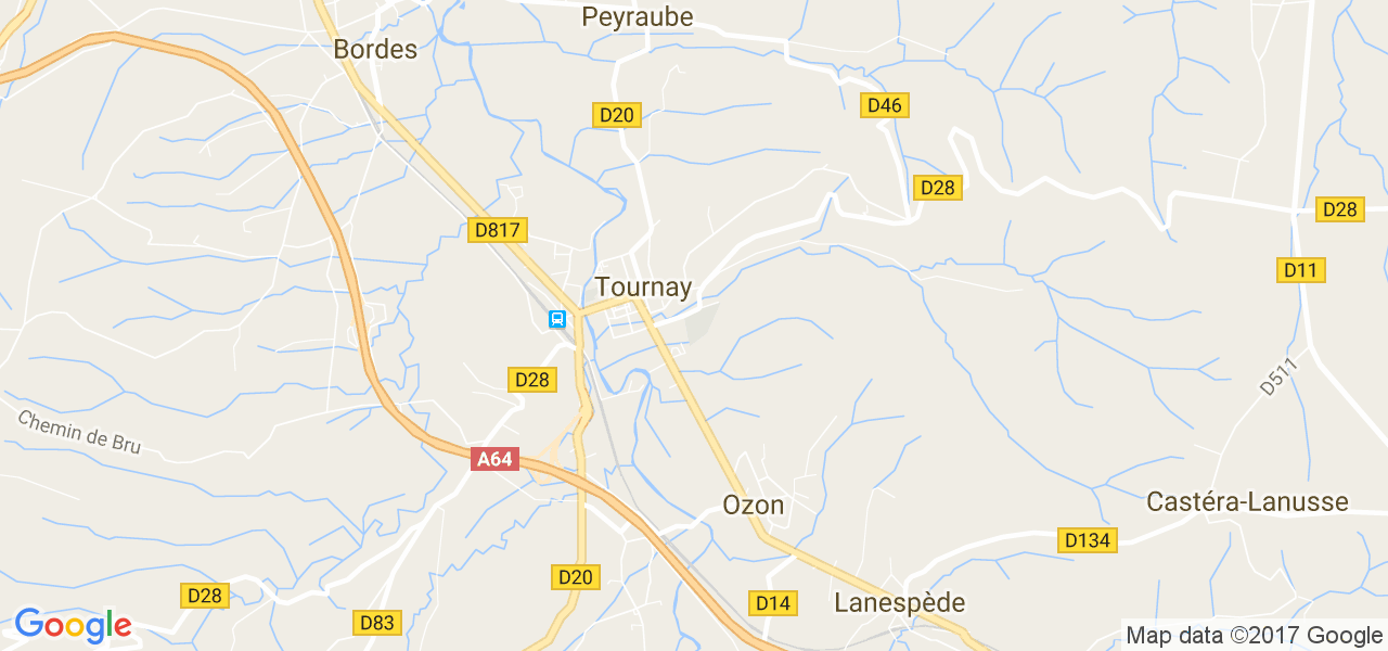 map de la ville de Tournay