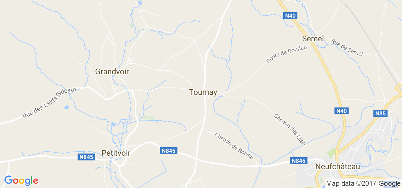 map de la ville de Tournay