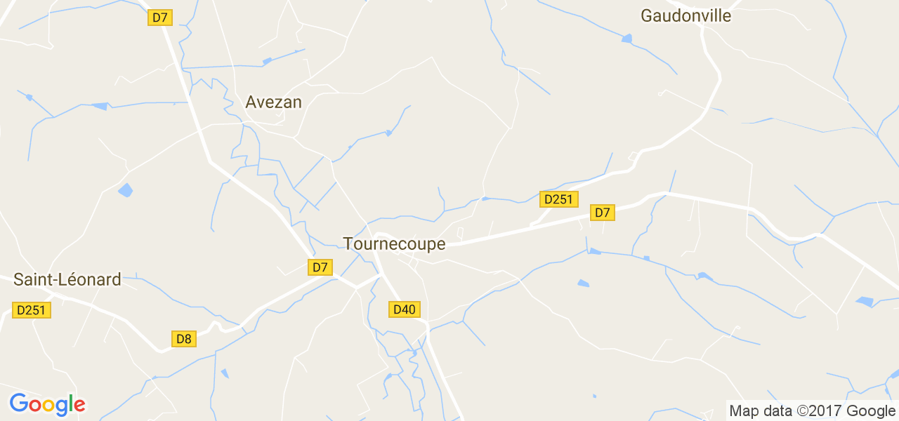 map de la ville de Tournecoupe