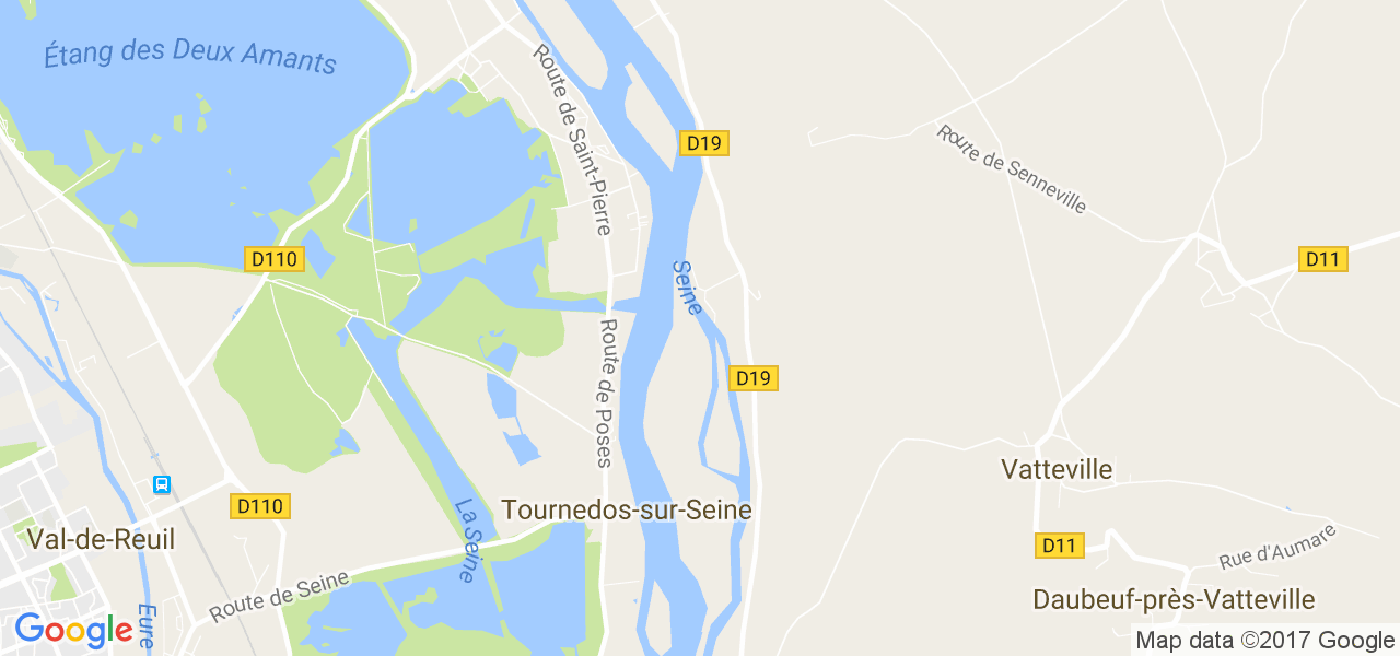 map de la ville de Tournedos-sur-Seine