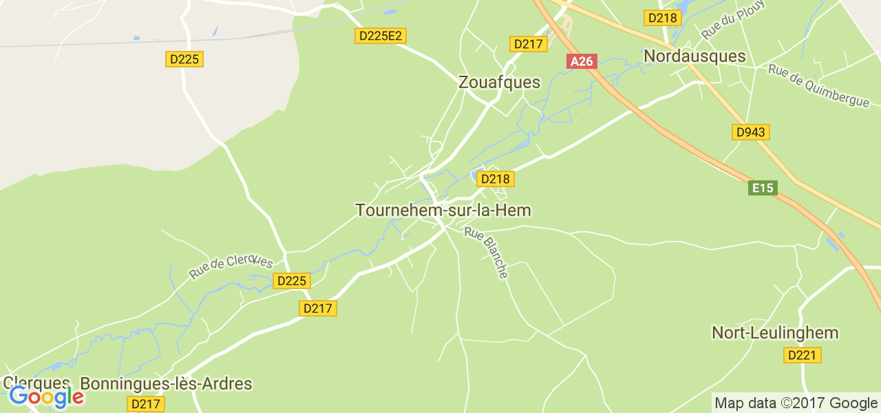 map de la ville de Tournehem-sur-la-Hem