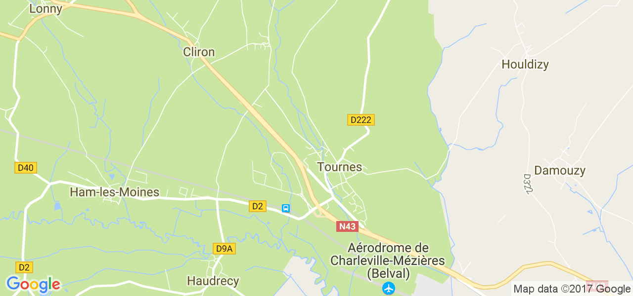 map de la ville de Tournes