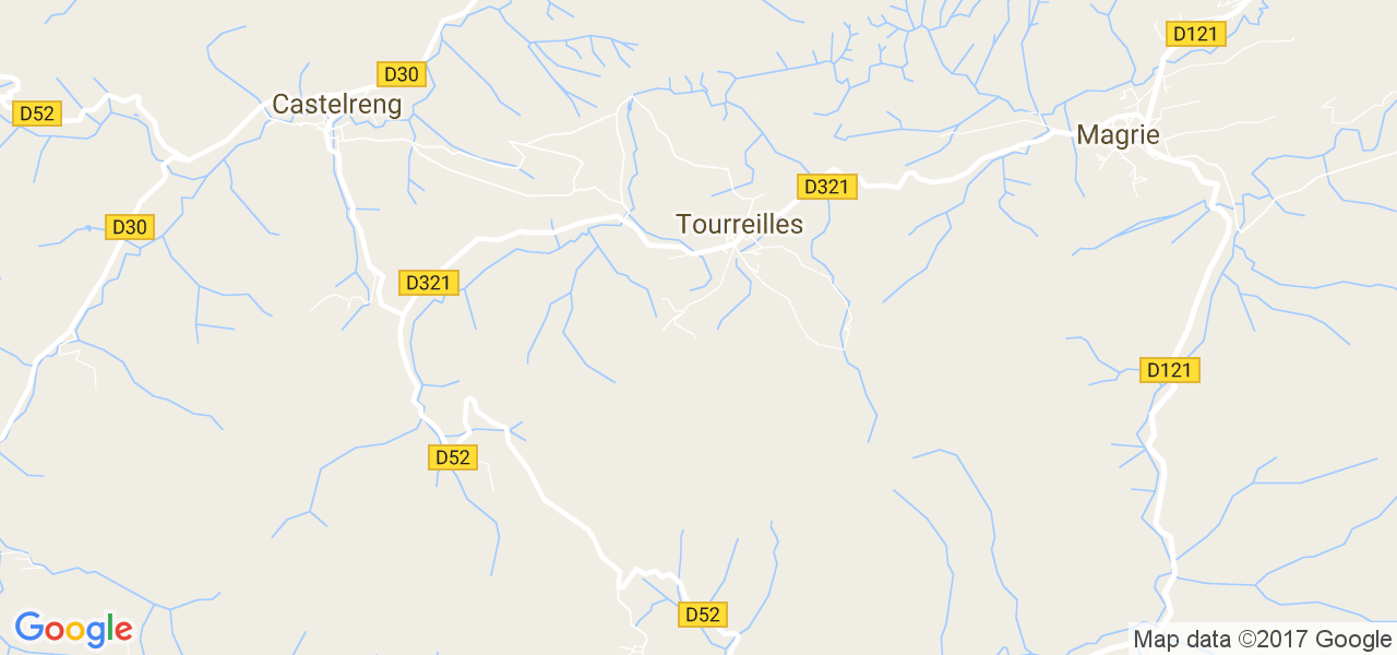 map de la ville de Tourreilles