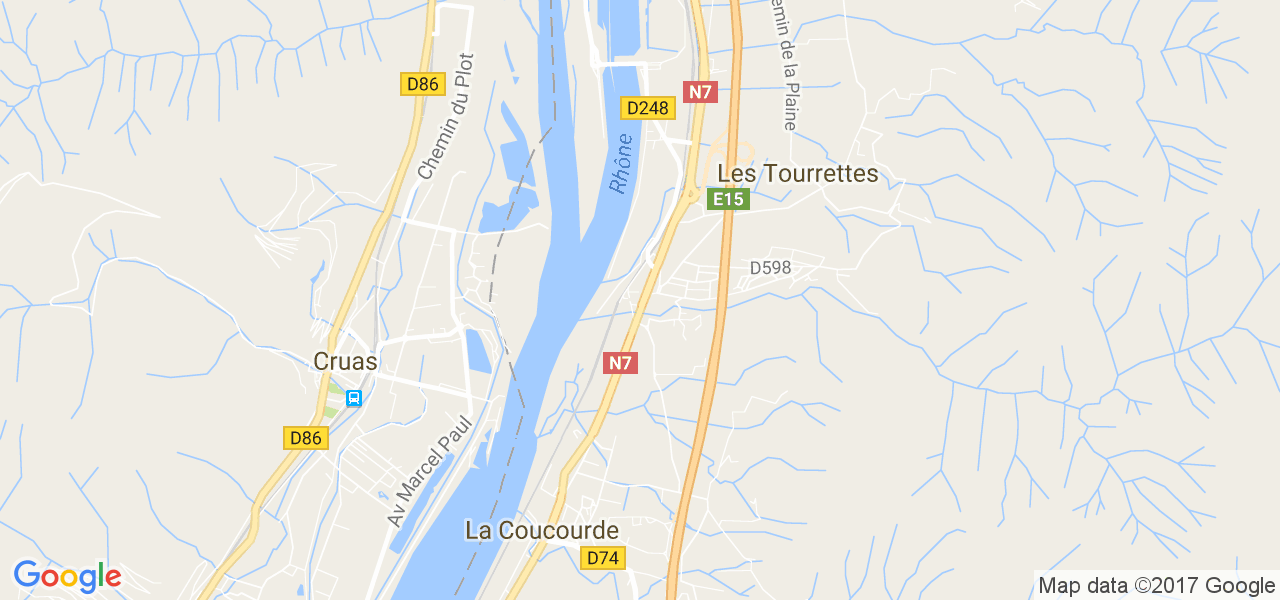 map de la ville de Tourrettes